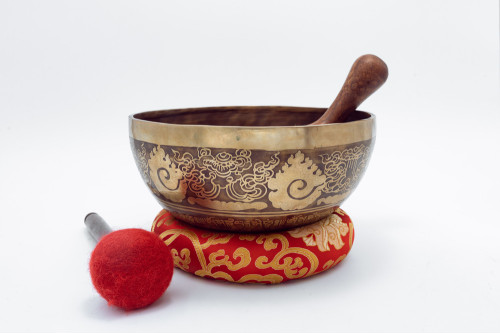 Green Tara Etched Singing Bowl