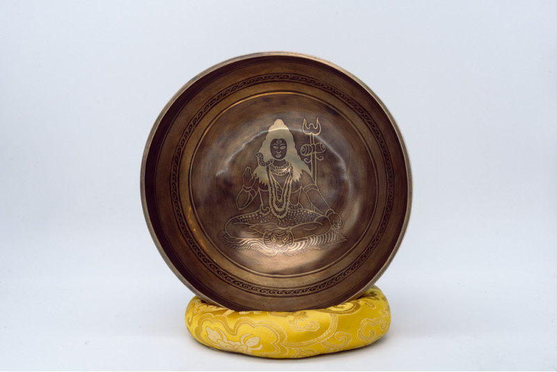 Shiva Etched Singing Bowl