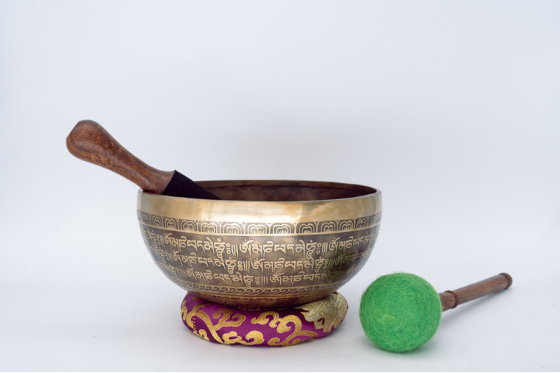Yab Yum Etched Singing Bowl