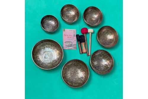 Special Tune full moon Singing bowl set-7 ( CDEFGAB) •Sound Healing set •Meditation Bowl • Relaxation •Tibetan Handmade Singing Bowl Set
